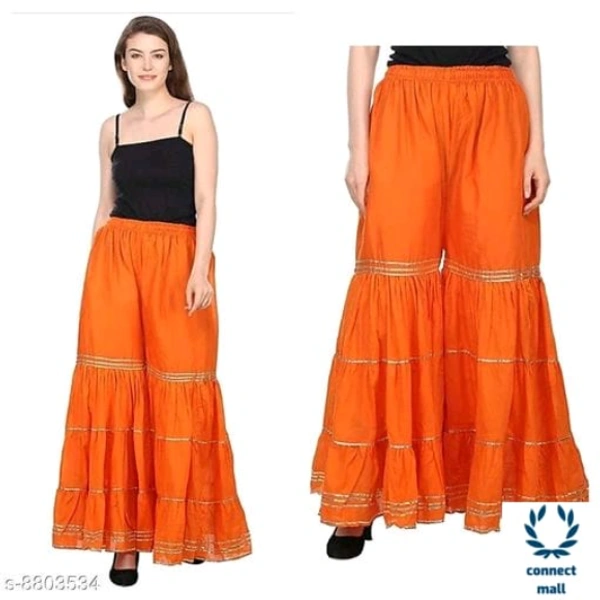 Jivika Refined Shararad - Free Size, Orange, Rayon, Pack Of:1